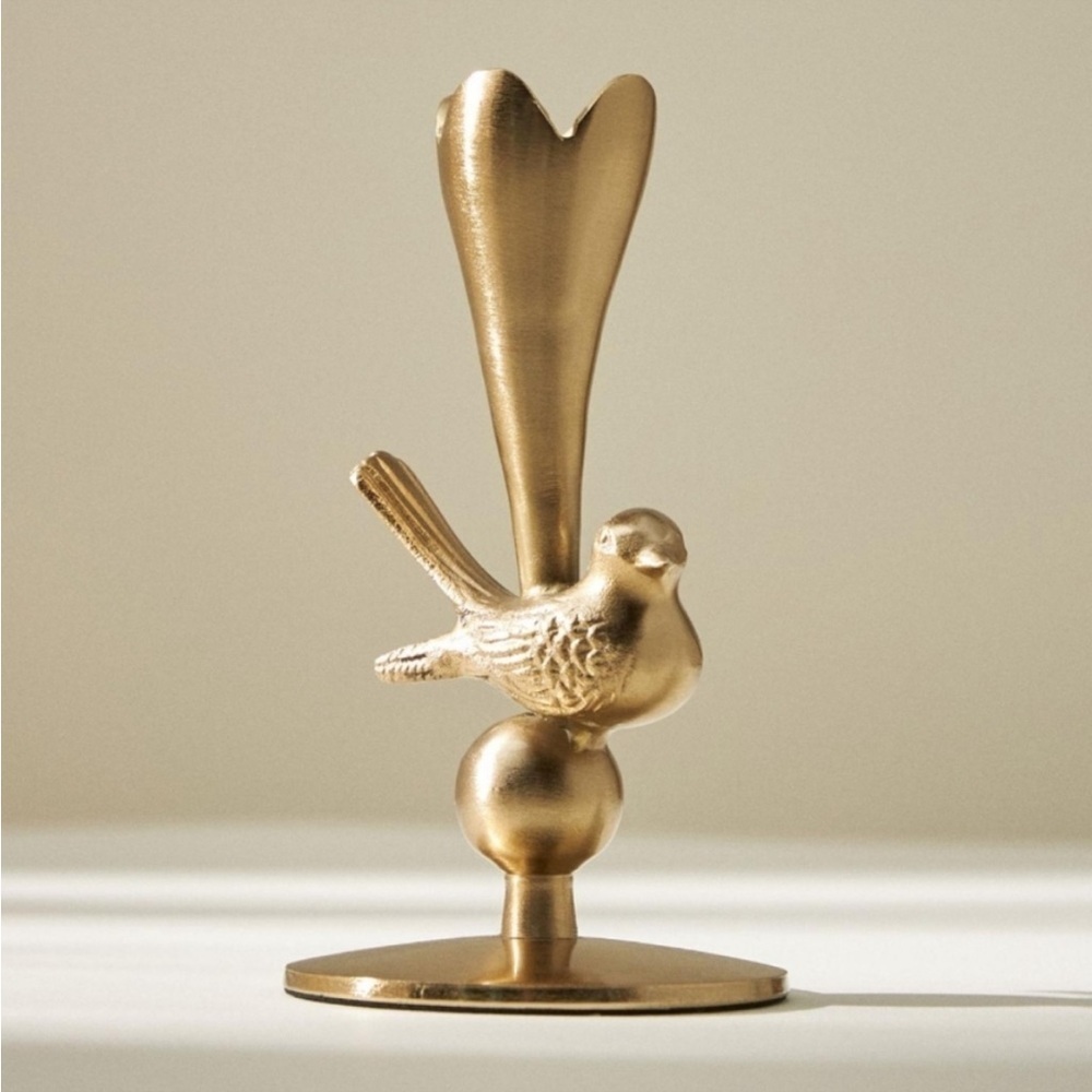 Anthropologie Pair of Marizia Sparrow Candlestick Holder Small NIB